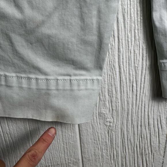 CHINO by Anthropologie Cropped Wide-leg Sky Blue Draw String Pants Size 30 Beach - Picture 3 of 9